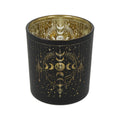 Moon phase theelichthouder matglas/metallic mystical (7,3x8 cm)