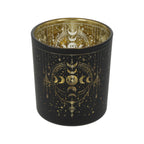 Moon phase theelichthouder matglas/metallic mystical (7,3x8 cm)