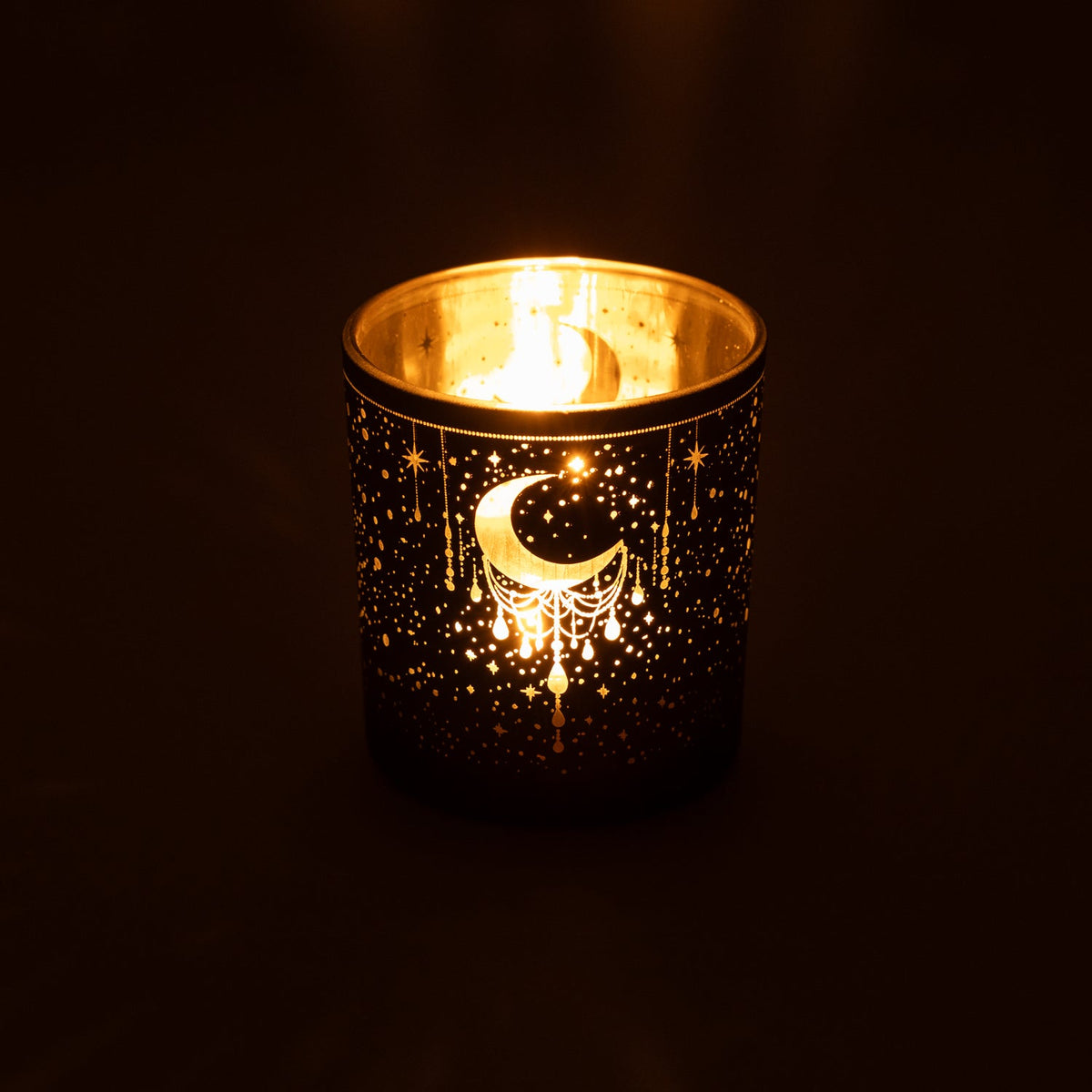 Mystical Crescent Frosted Glass Mood Light (7.3 x 8 cm)