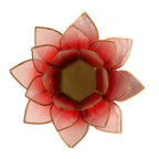 Lotus mood light, red/rose gold rim (13.5 cm)