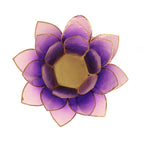 Lotus sfeerlicht violet goudrand (13.5 cm)