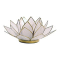 Lotus sfeerlicht naturel goudrand (13,5 cm)