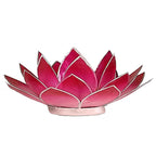 Lotus sfeerlicht roze zilverrand (13.5 cm)