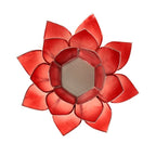 Lotus sfeerlicht roze/rood zilverrand (13.5 cm)