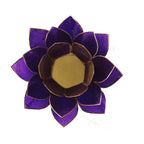 Lotus sfeerlicht violet 7e chakra goudrand (13.5 cm)