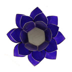 Lotus Mood Light, Indigo, 6th Chakra, Silver Rim (13.5 cm)