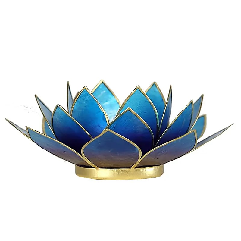 Lotus sfeerlicht 2-kleurig violet-blauw (13,5 cm)