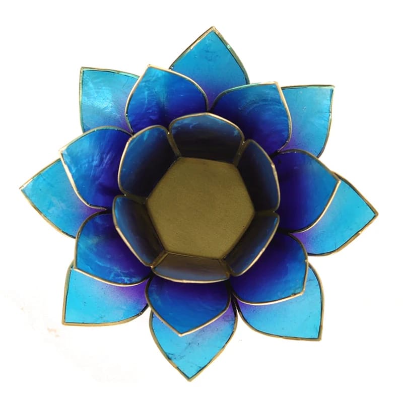 Lotus sfeerlicht 2-kleurig violet-blauw (13,5 cm)