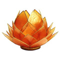 Lotus sfeerlicht oranje goudrand groot (15x15 cm)
