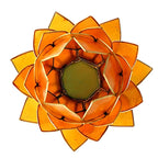 Lotus sfeerlicht oranje goudrand groot (15x15 cm)