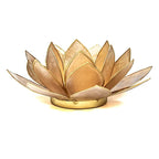 Lotus sfeerlicht smoked goudrand (13,5 cm)