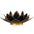 lotus sfeerlicht zwart goudrand (13.5 cm)