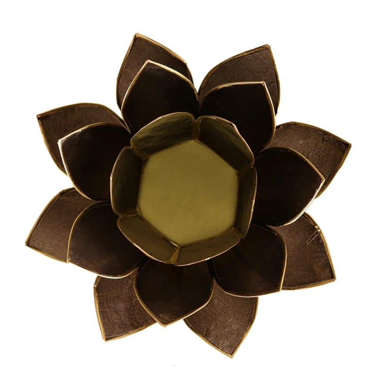 lotus sfeerlicht zwart goudrand (13.5 cm)