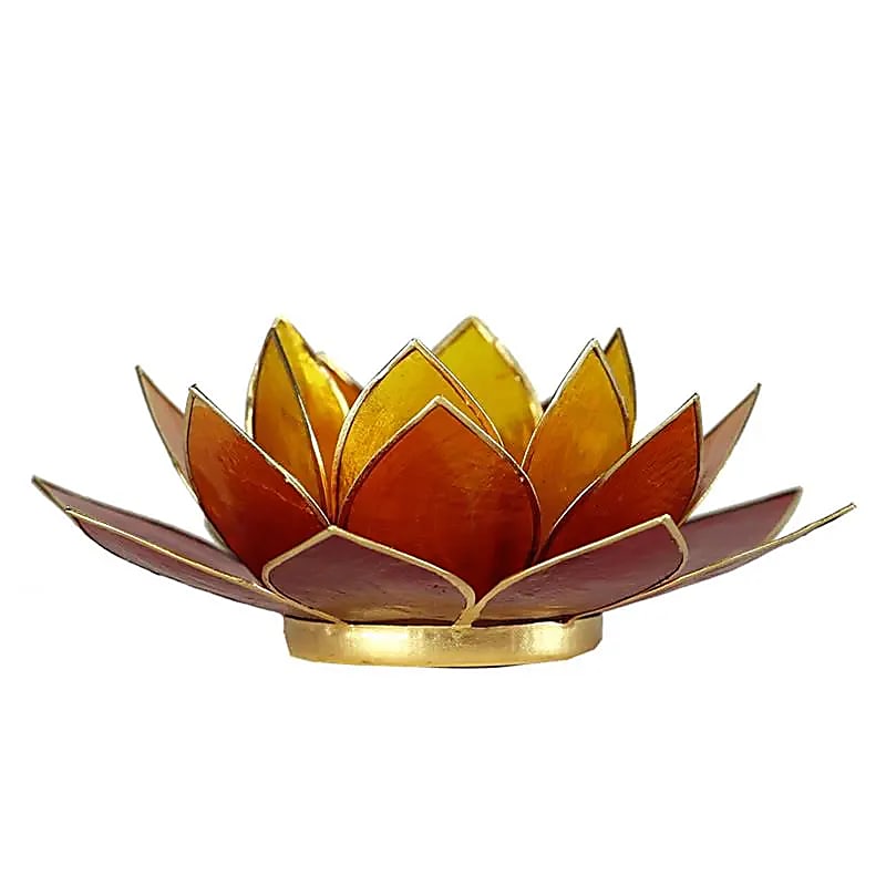 Lotus Mood Light, 3-Color, Gold Rim (13.5 cm)