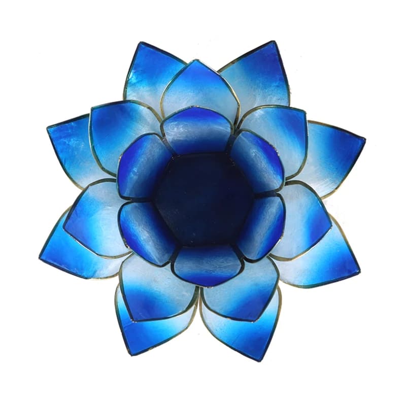 Lotus sfeerlicht blauw 2-kleurig (13.5 cm)
