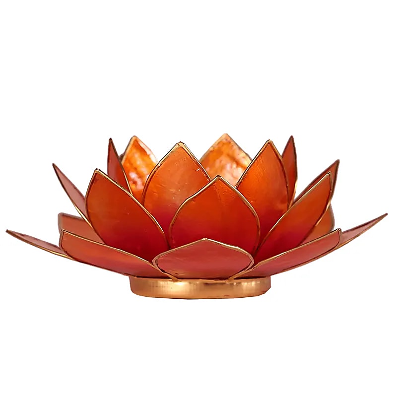 Lotus sfeerlicht 2-kleurig roze-oranje (13.5 cm)