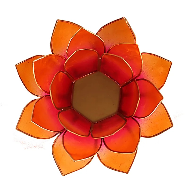Lotus Mood Light, 2-Color Pink-Orange (13.5 cm)