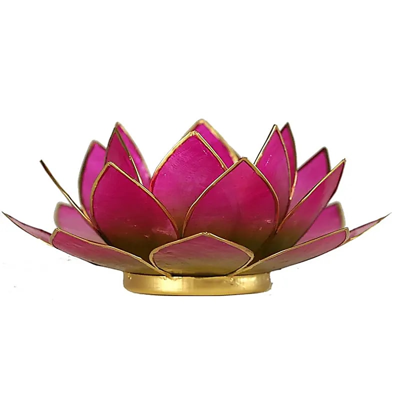 Lotus sfeerlicht groen/roze 2-kleurig (13.5 cm)