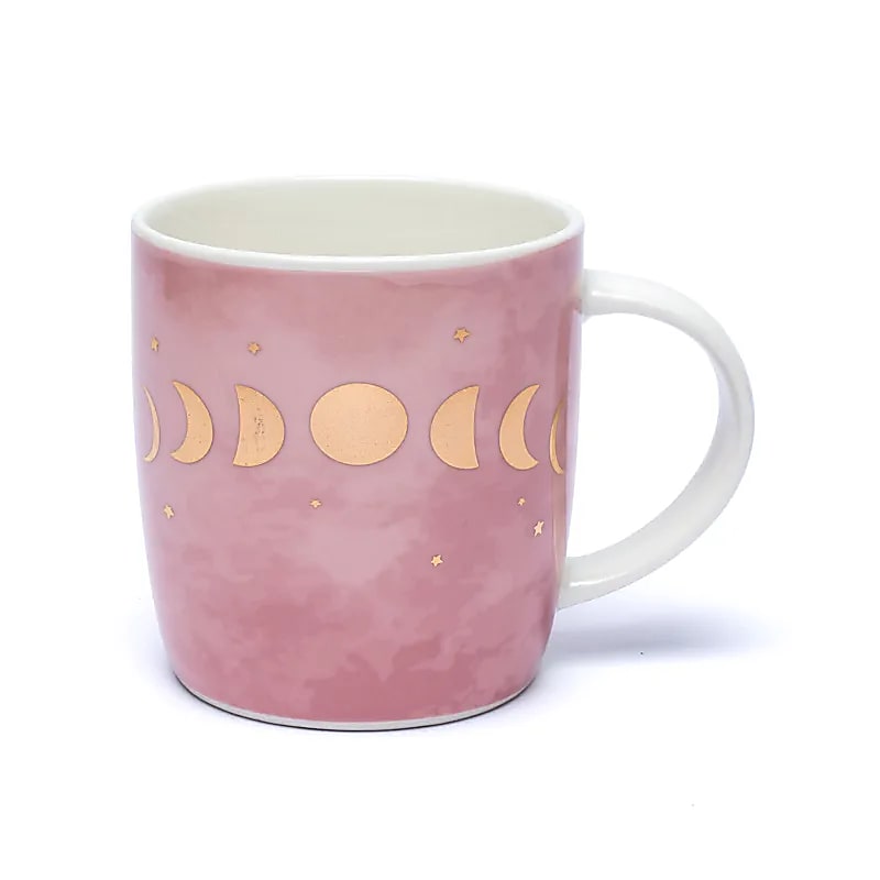 Tea Mug with Strainer and Lid: Moon Phases (±400 ml)
