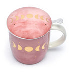 Tea Mug with Strainer and Lid: Moon Phases (±400 ml)