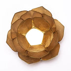 Lotus sfeerlicht bladvorm smoked/beige goudrand (13.5 cm)