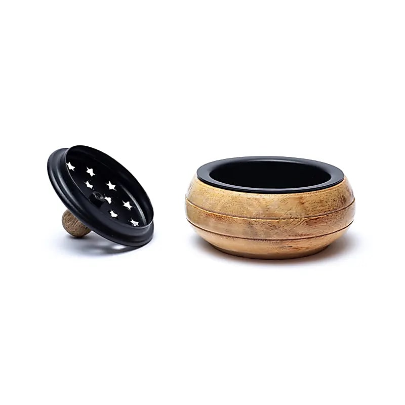Houten wierookbrander mangohout (9x7cm)