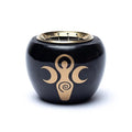 Godinnen wierookbrander zwart & goud (9x7cm)