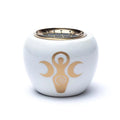 Wierookbrander godin wit & goud (9x7cm)