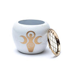 Wierookbrander godin wit & goud (9x7cm)