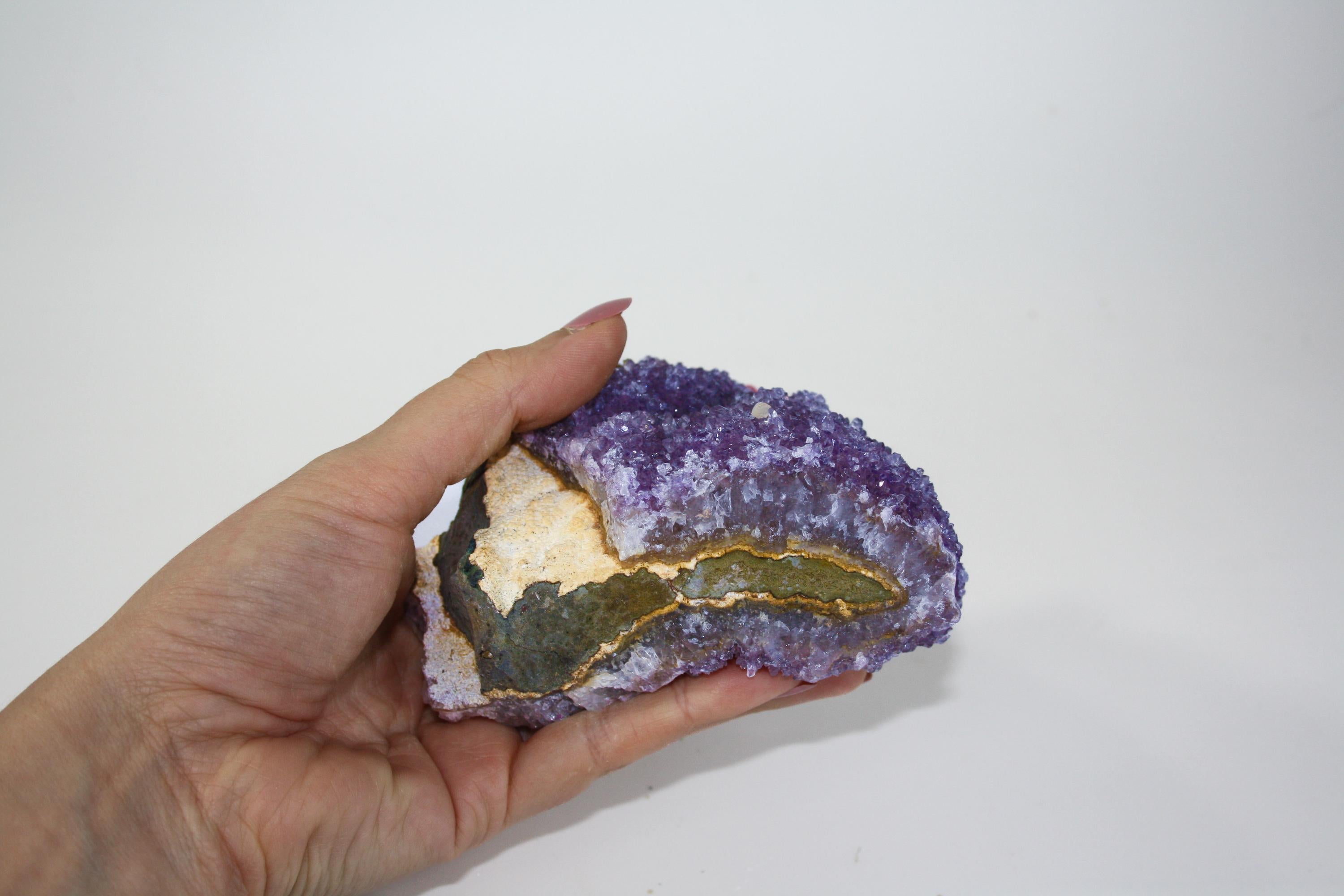 Amethist kristal Cluster 545 gram – 11 cm lang