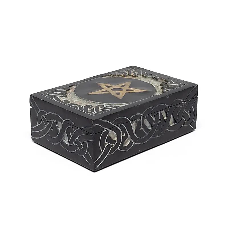 Tarot Box, Soapstone Pentagram (15x10 cm)