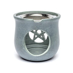 Wierookbrander pentagram grijs met zeef (8.5x9 cm)