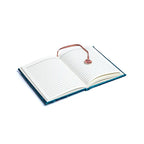 Fluwelen notitieboek bloemen, blauw (20x15 cm)