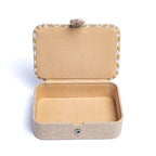 Chambray cotton tarot box with the Flower of Life (11x15.5x5 cm)