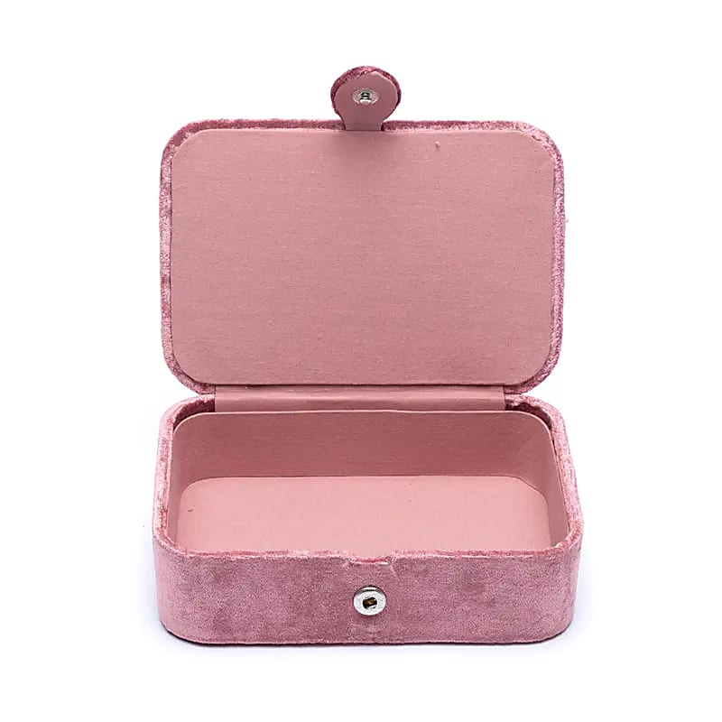 Fluwelen tarotdoos roze met Levensboom (11x15,5x5 cm)