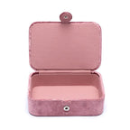 Fluwelen tarotdoos roze met Levensboom (11x15,5x5 cm)