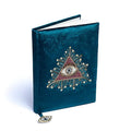 Fluwelen notitieboek tarot oog (20x15 cm)