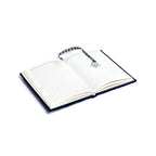 Fluwelen notitieboek donkerblauw maan sterren (20x15 cm)
