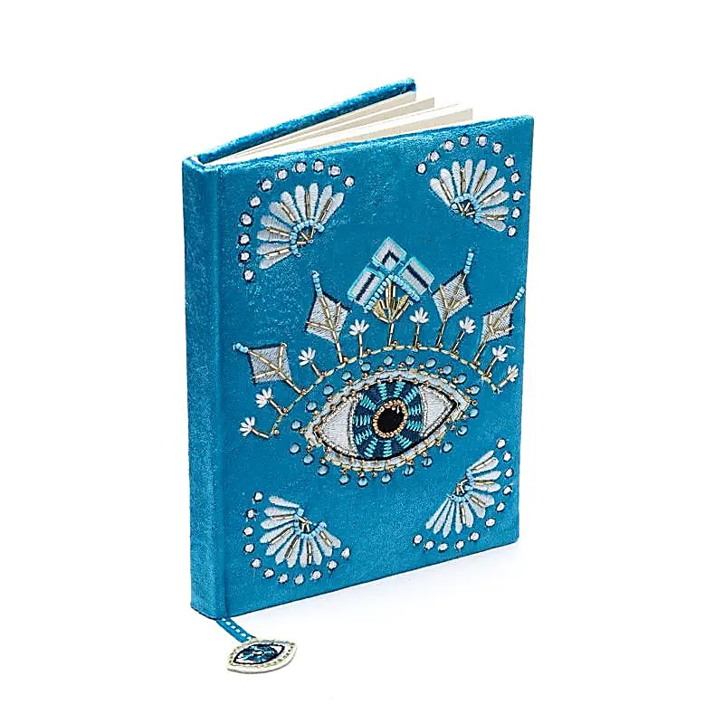 Fluwelen notitieboek alziend oog (20x15 cm)