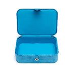 Fluwelen tarotdoos blauw met Alziend Oog (11x15,5x5 cm)