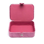 Fluwelen tarotdoos paars met regenboog (11x15,5x5 cm)