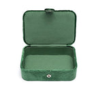 Fluwelen tarotdoos groen met lotus (11x15,5x5 cm)