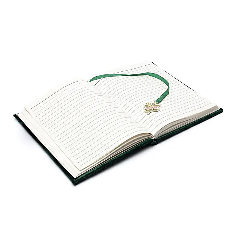 Fluwelen notitieboek levensboom, harten (20x15 cm)