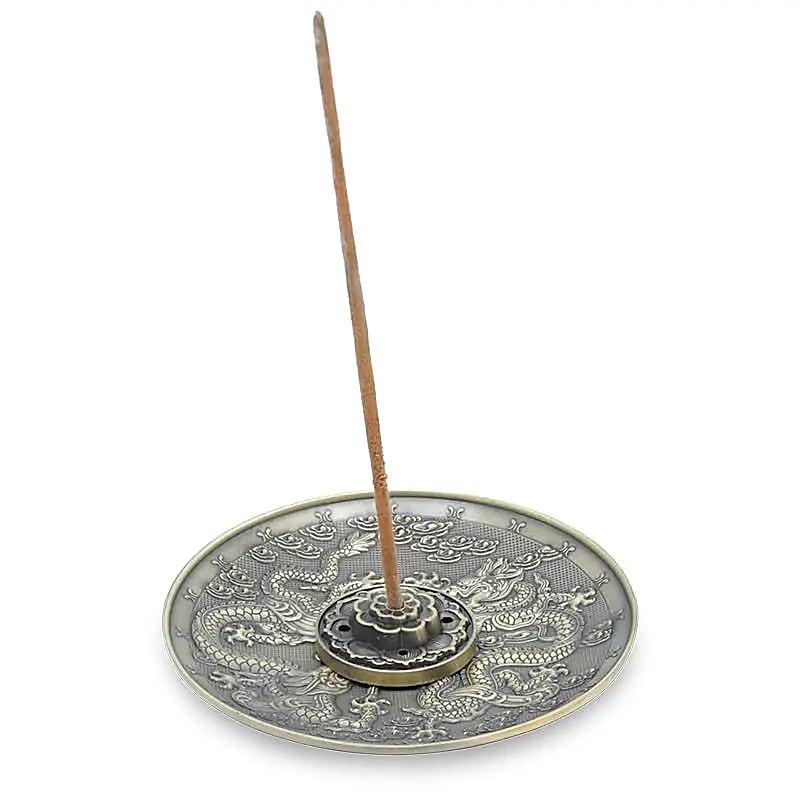 Wierookbrander draak bronskleurig (10x10 cm)