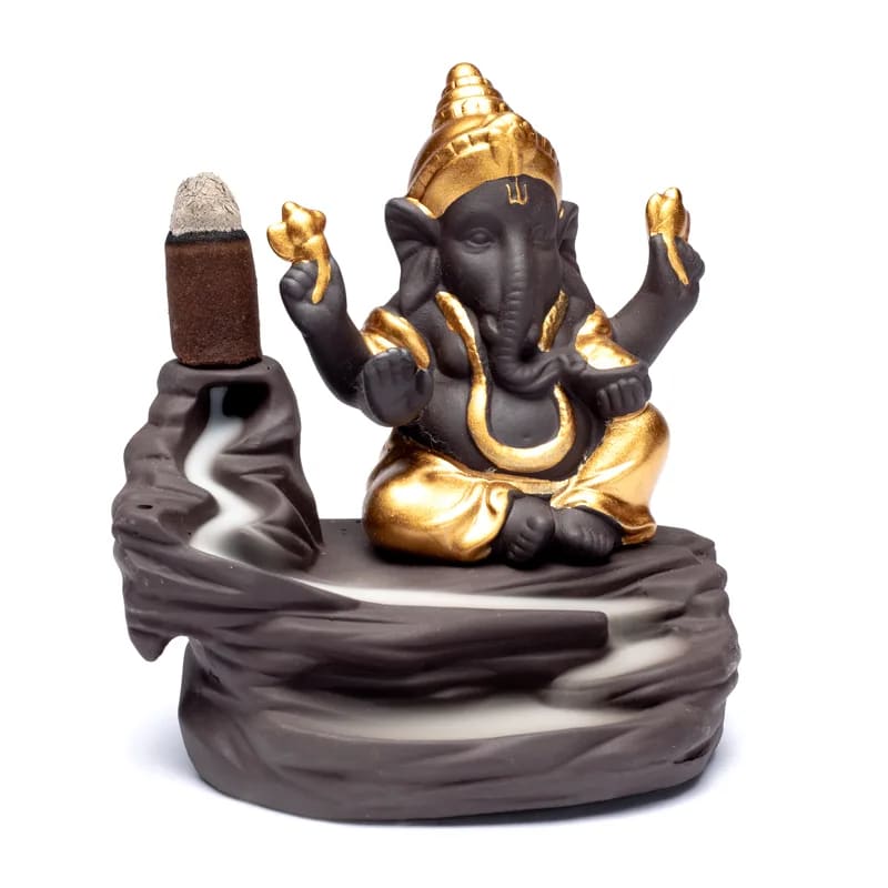 Ganesha wierookbrander backflow waterval (9x6x10 cm)