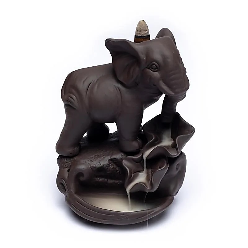 Backflow wierookbrander olifant (12x9x17 cm)