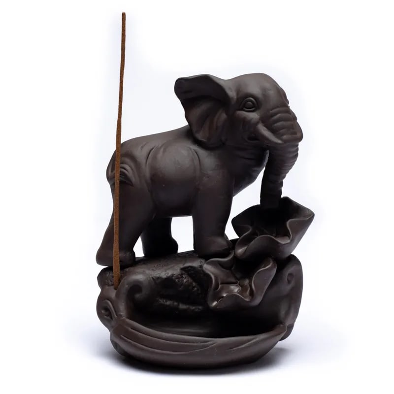 Backflow wierookbrander olifant (12x9x17 cm)