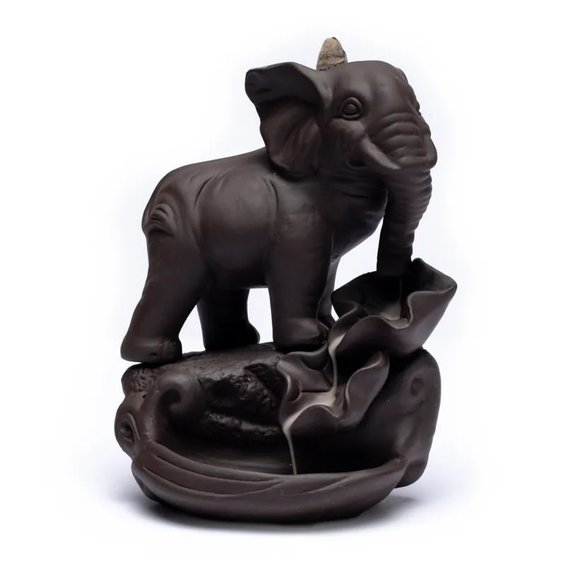 Backflow wierookbrander olifant (12x9x17 cm)
