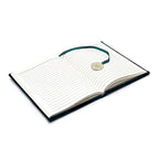 Fluwelen notitieboek petrol Seed of Life (20x15 cm)