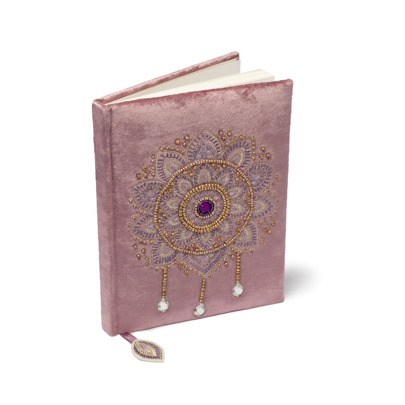 Fluwelen notitieboek mandala (20x15 cm)